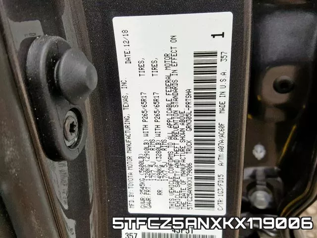 5TFCZ5ANXKX179006 фото 2