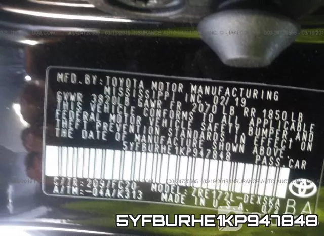 5YFBURHE1KP947848 фото 10