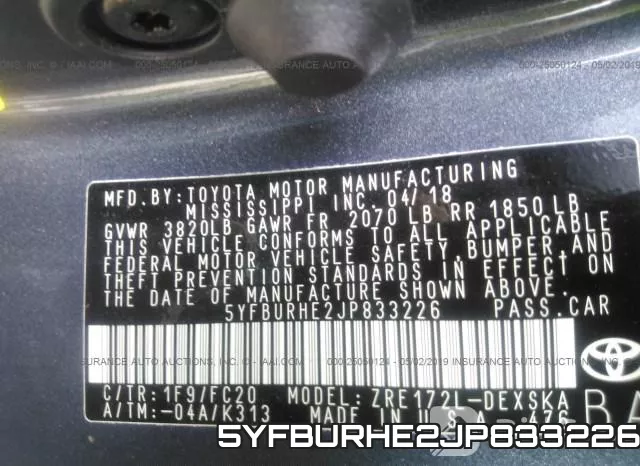5YFBURHE2JP833226 фото 9