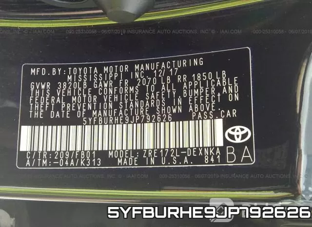 5YFBURHE9JP792626 фото 10