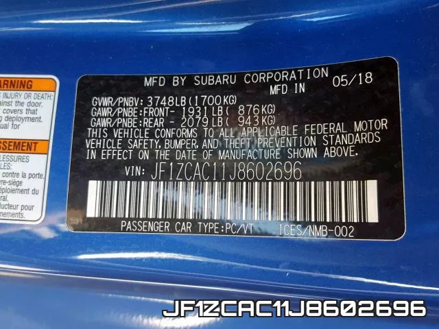 JF1ZCAC11J8602696 фото 2
