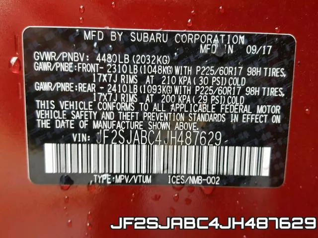 JF2SJABC4JH487629 фото 2