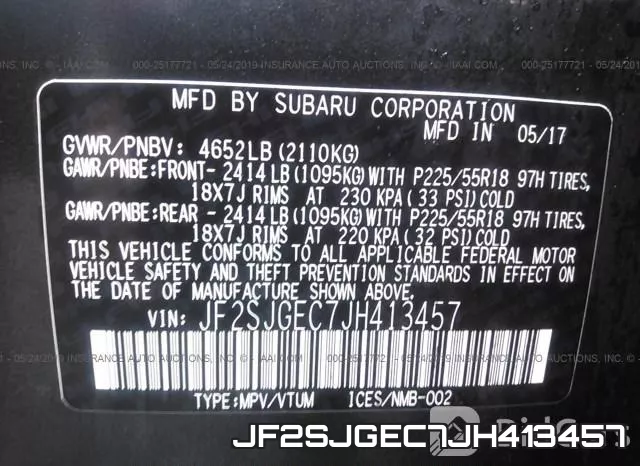 JF2SJGEC7JH413457 фото 10