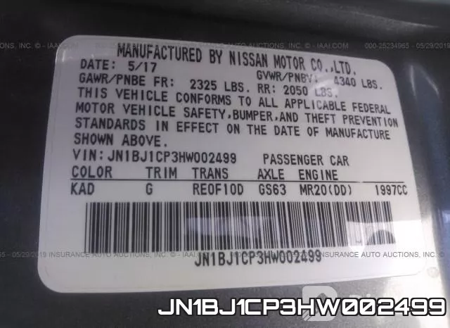 JN1BJ1CP3HW002499 фото 10