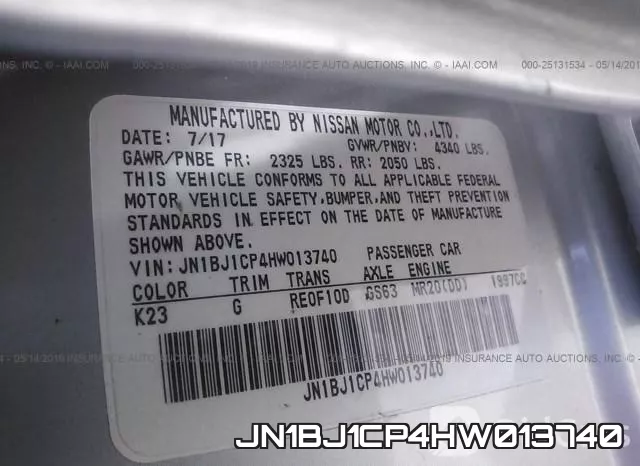 JN1BJ1CP4HW013740 фото 9