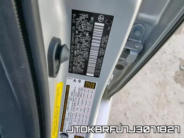 JTDKBRFU7J3071827 фото 2