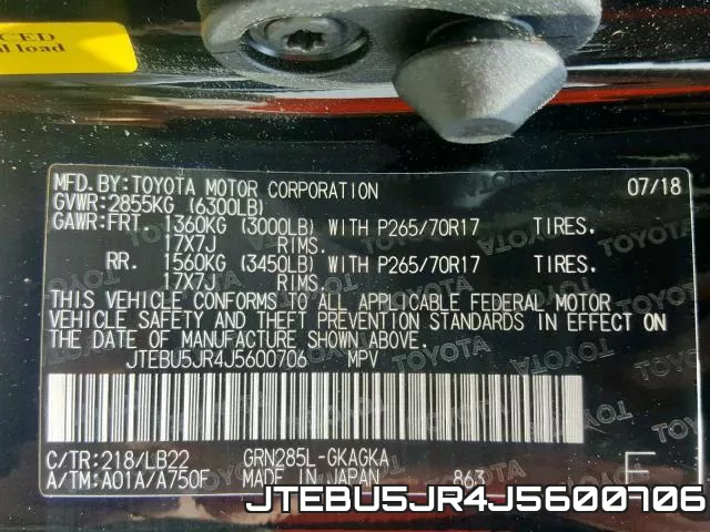 JTEBU5JR4J5600706 фото 2