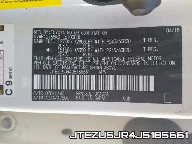 JTEZU5JR4J5185661 фото 2