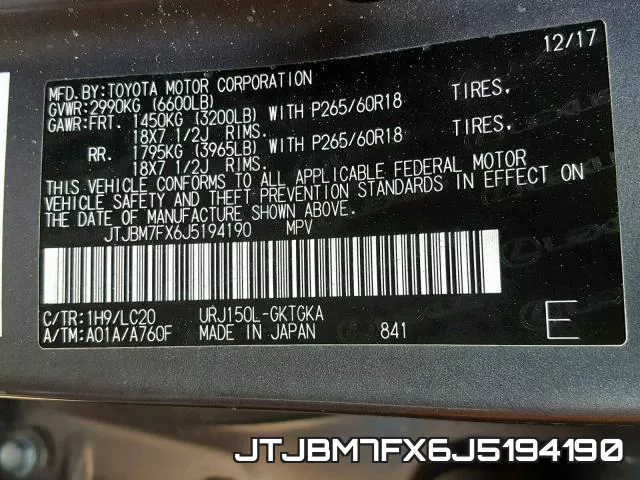 JTJBM7FX6J5194190 фото 2