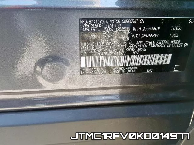 JTMC1RFV0KD014977 фото 2