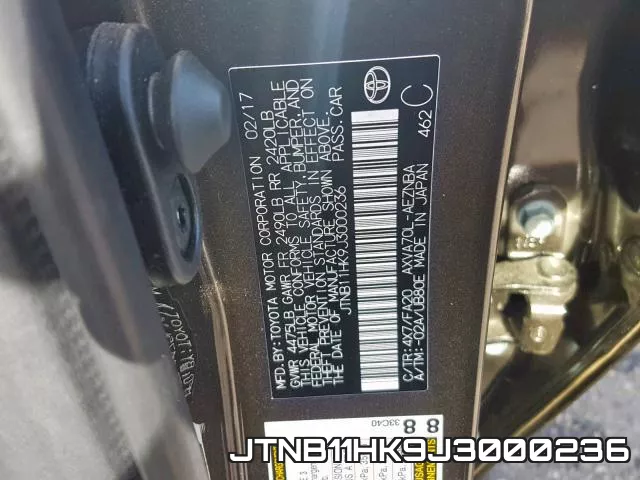 JTNB11HK9J3000236 фото 2