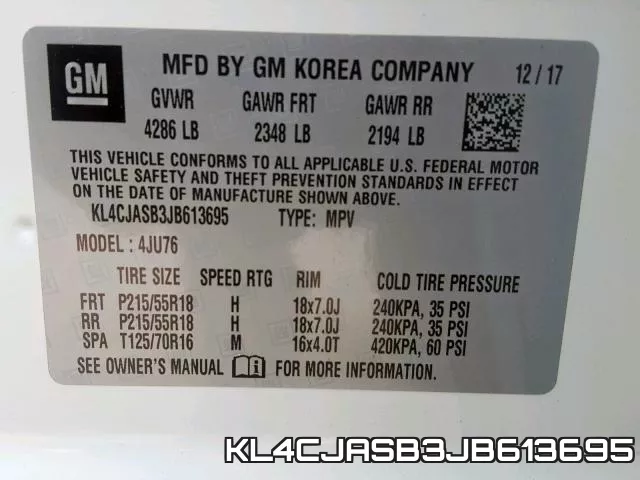 KL4CJASB3JB613695 фото 2
