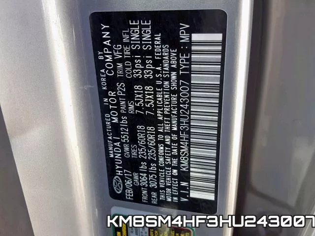 KM8SM4HF3HU243007 фото 2
