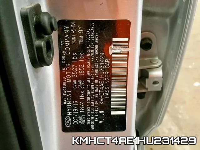 KMHCT4AE1HU231429 фото 2