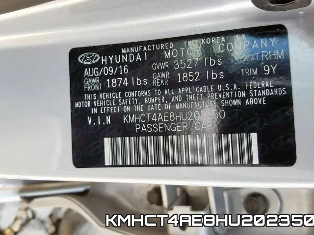 KMHCT4AE8HU202350 фото 2