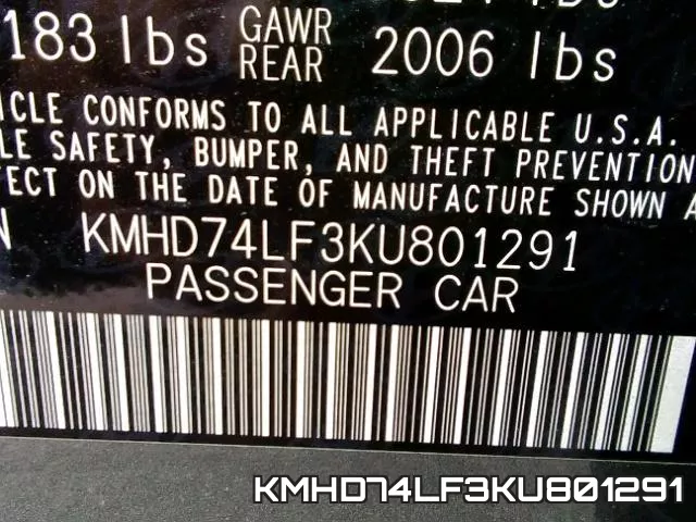 KMHD74LF3KU801291 фото 2