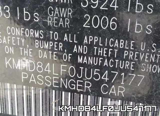 KMHD84LF0JU547177 фото 10