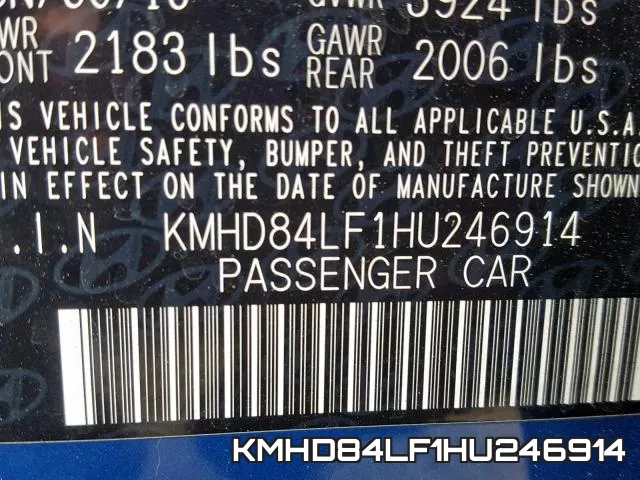 KMHD84LF1HU246914 фото 2
