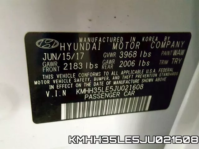 KMHH35LE5JU021608 фото 2