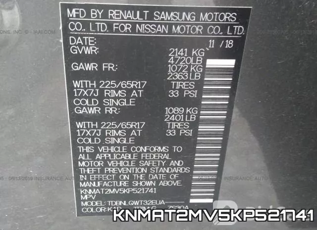 KNMAT2MV5KP521741 фото 10