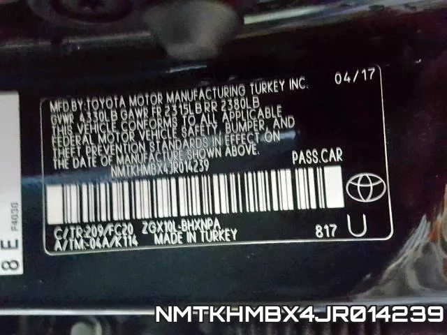 NMTKHMBX4JR014239 фото 2