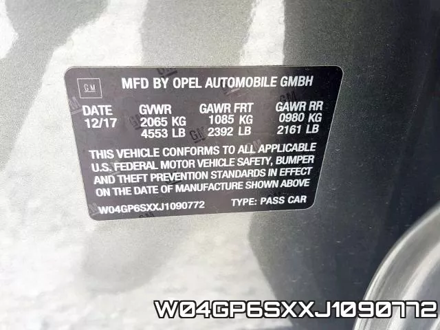 W04GP6SXXJ1090772 фото 2