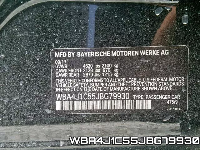 WBA4J1C55JBG79930 фото 2