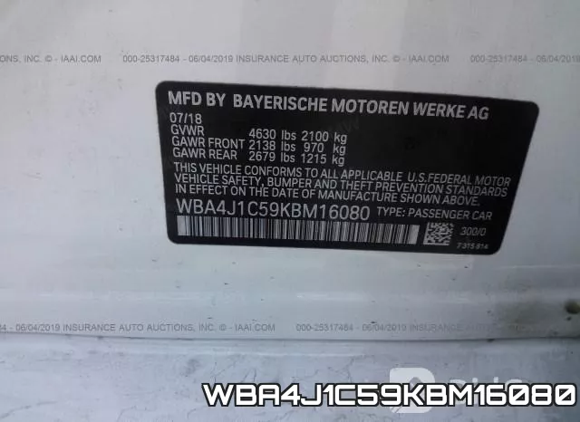WBA4J1C59KBM16080 фото 10