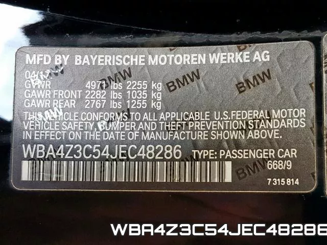 WBA4Z3C54JEC48286 фото 2