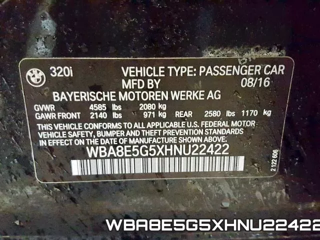 WBA8E5G5XHNU22422 фото 2