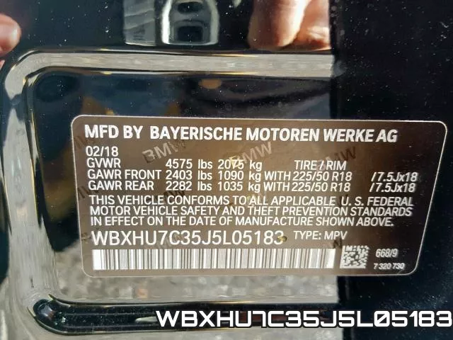 WBXHU7C35J5L05183 фото 2