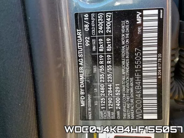 WDC0J4KB4HF155057 фото 2