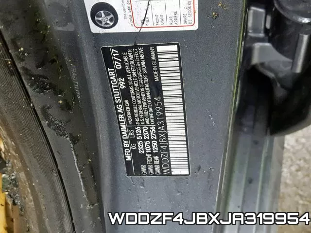 WDDZF4JBXJA319954 фото 2