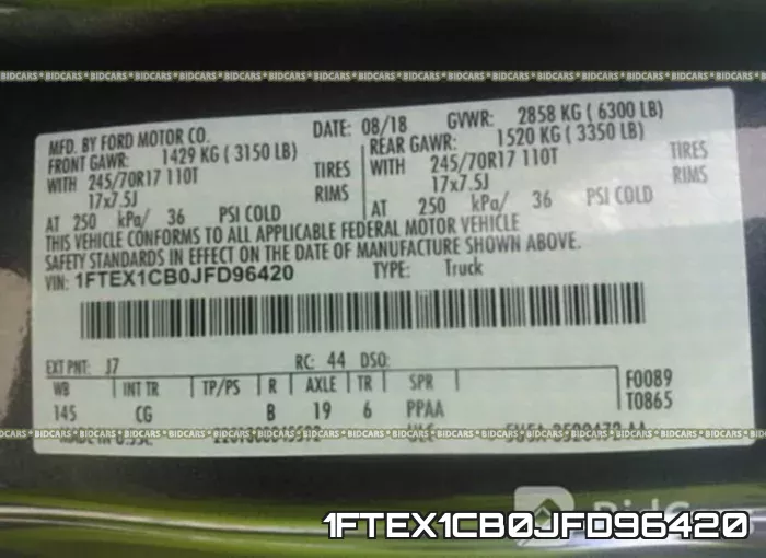 1FTEX1CB0JFD96420 фото 10
