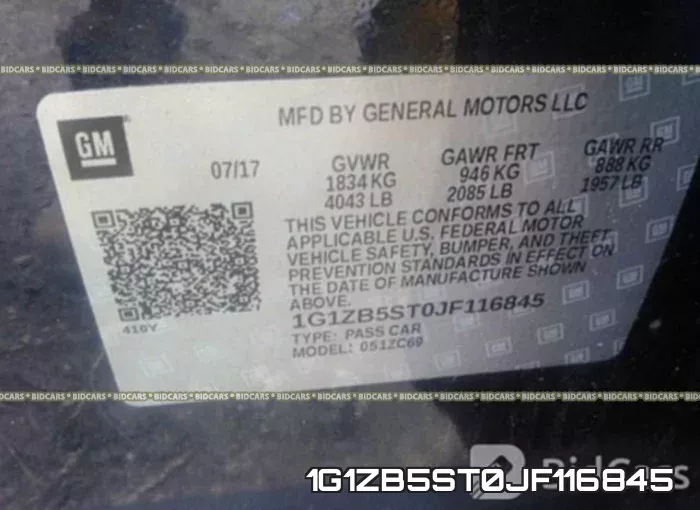 1G1ZB5ST0JF116845 фото 10