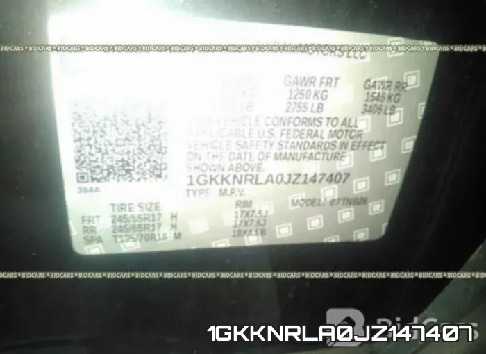 1GKKNRLA0JZ147407 фото 10