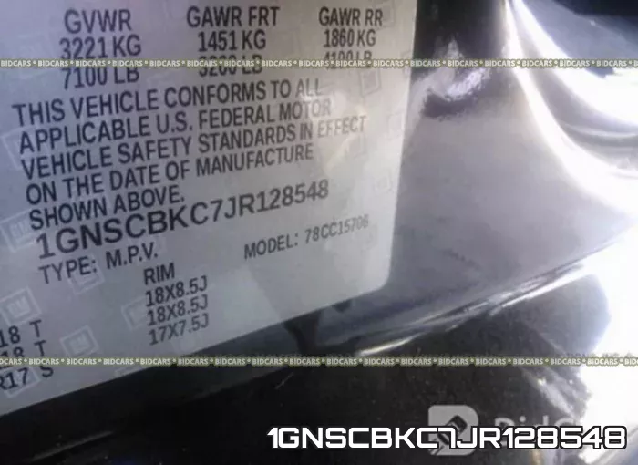 1GNSCBKC7JR128548 фото 10