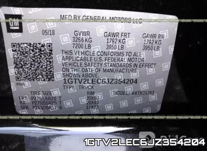 1GTV2LEC6JZ354204 фото 10