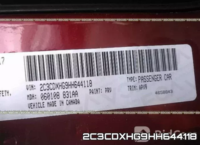 2C3CDXHG9HH644118 фото 10