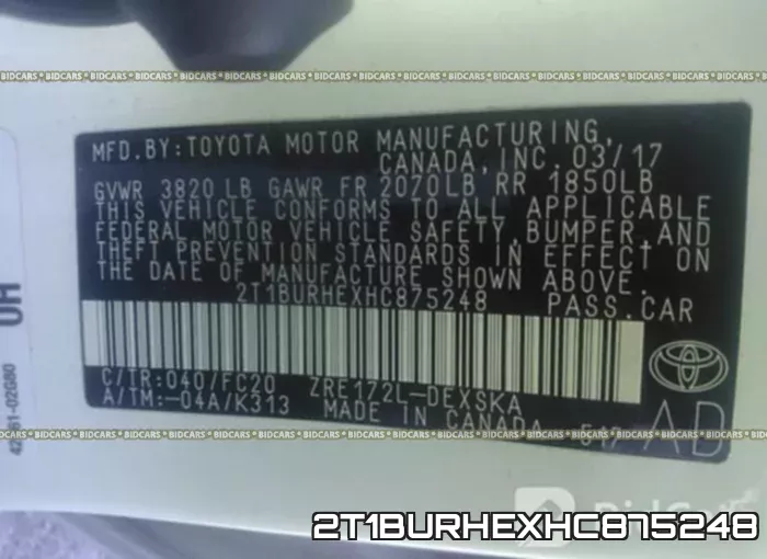 2T1BURHEXHC875248 фото 10