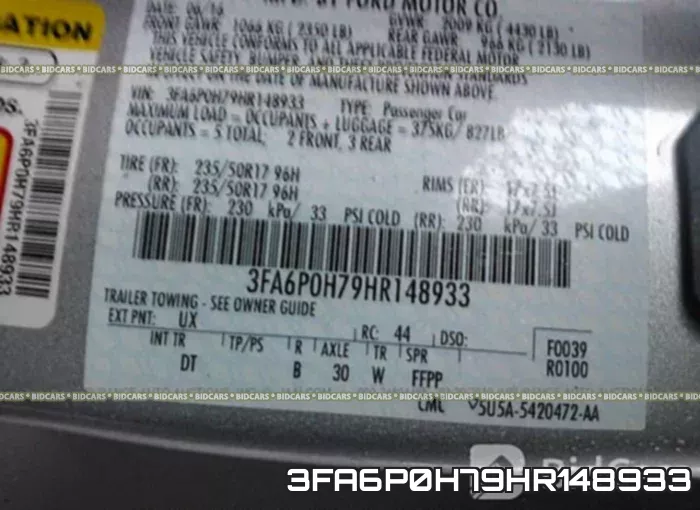 3FA6P0H79HR148933 фото 10