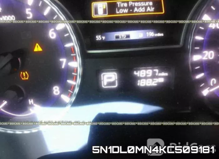 5N1DL0MN4KC509181 фото 8