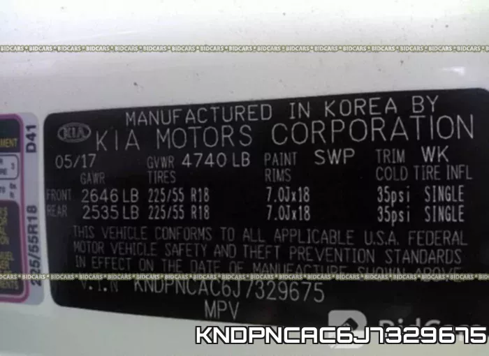 KNDPNCAC6J7329675 фото 10