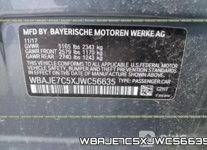 WBAJE7C5XJWC56635 фото 10