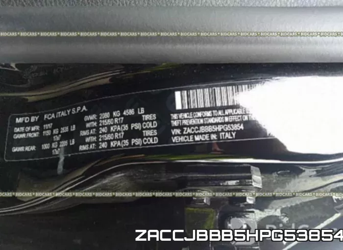 ZACCJBBB5HPG53854 фото 10