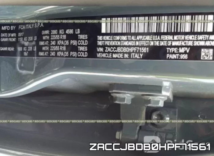 ZACCJBDB0HPF71561 фото 10