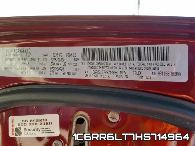 1C6RR6LT7HS714964 фото 2