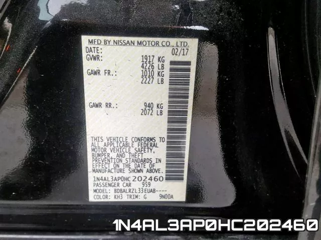 1N4AL3AP0HC202460 фото 2