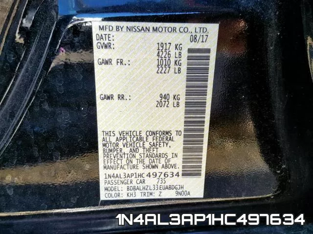 1N4AL3AP1HC497634 фото 2