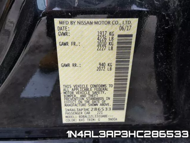 1N4AL3AP3HC286533 фото 2